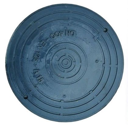 Капак за шахта от полимер бетон кръгъл за тръба ф400- А15