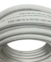 Тръба с алуминиева вложка ф20х2 и изолация 10мм бяла  PEXb-AL-PEXb ITALY/подходяща за термопомпи/