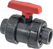 Кран сферичен с два холендъра ф25 ПВЦ