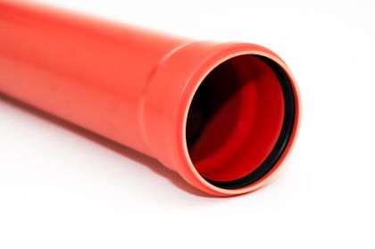 ФАСОННО ПАРЧЕ PVC ф250/1000 мм  SN8/ОРАНЖЕВО/